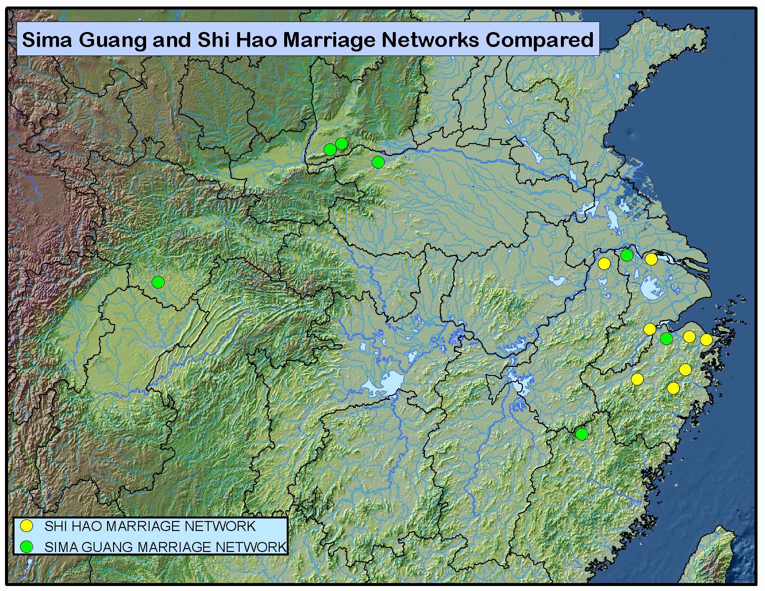 Sima Guang and Shi Hao Marriage Networks Compared