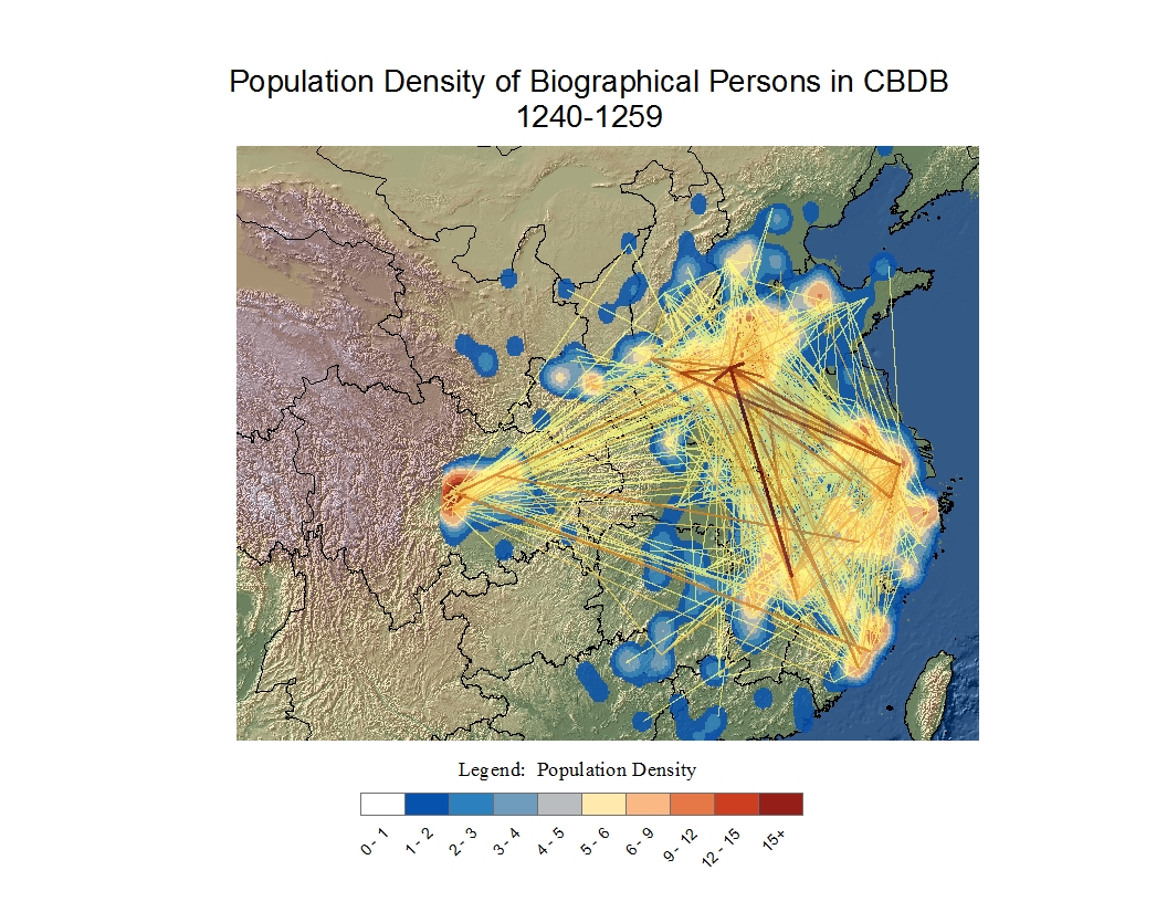 Population Density of Biographical Persons in CBDB